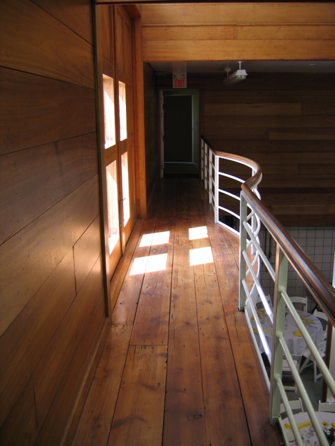 back side of double doors overlooking aging room
