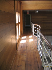 back side of double doors overlooking aging room